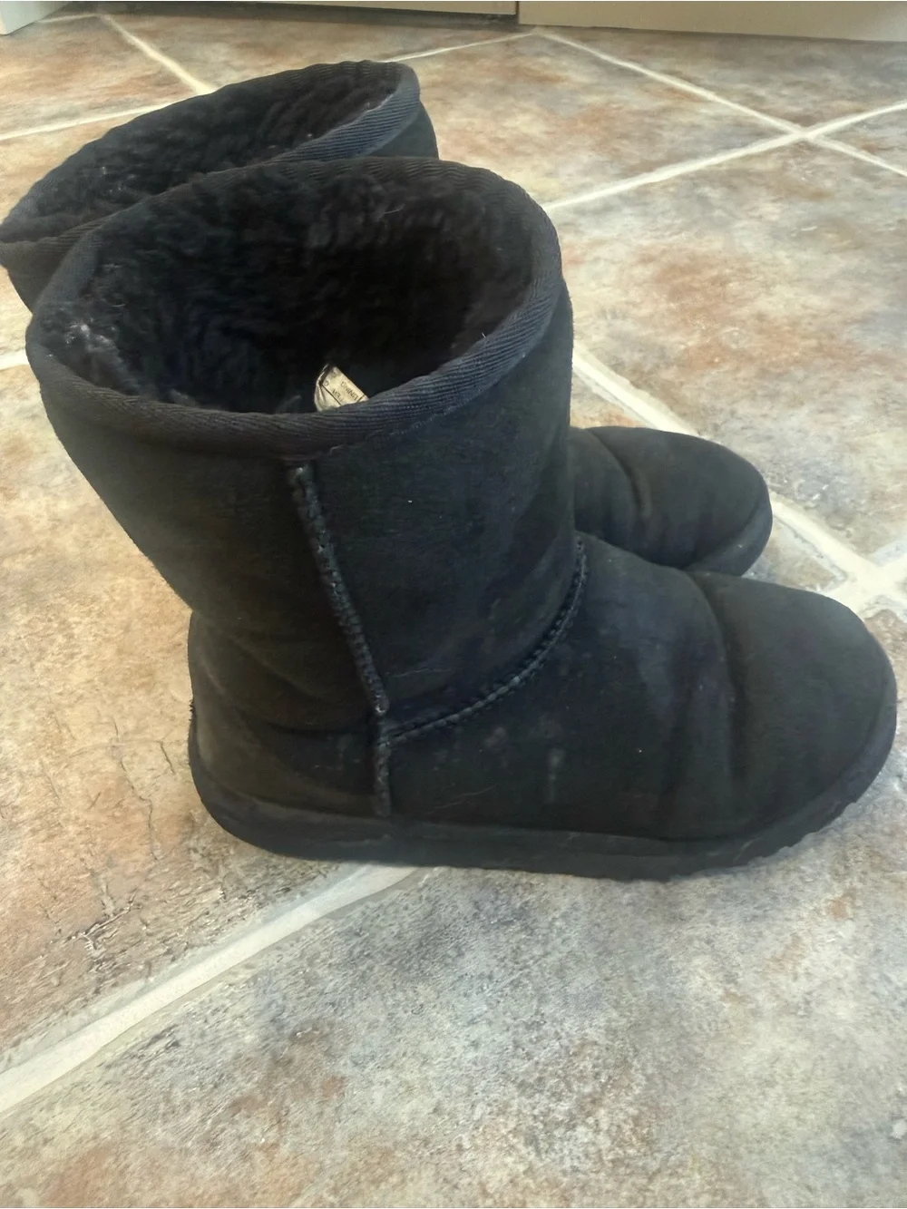 Well Worn UGG Classic Short Black Boots